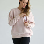 Celine Slouchy Nursing Pullover (Faded Pedal) | Milk & Baby