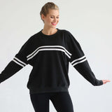 Celine Slouchy Nursing Pullover | Faded Black | Milk & Baby