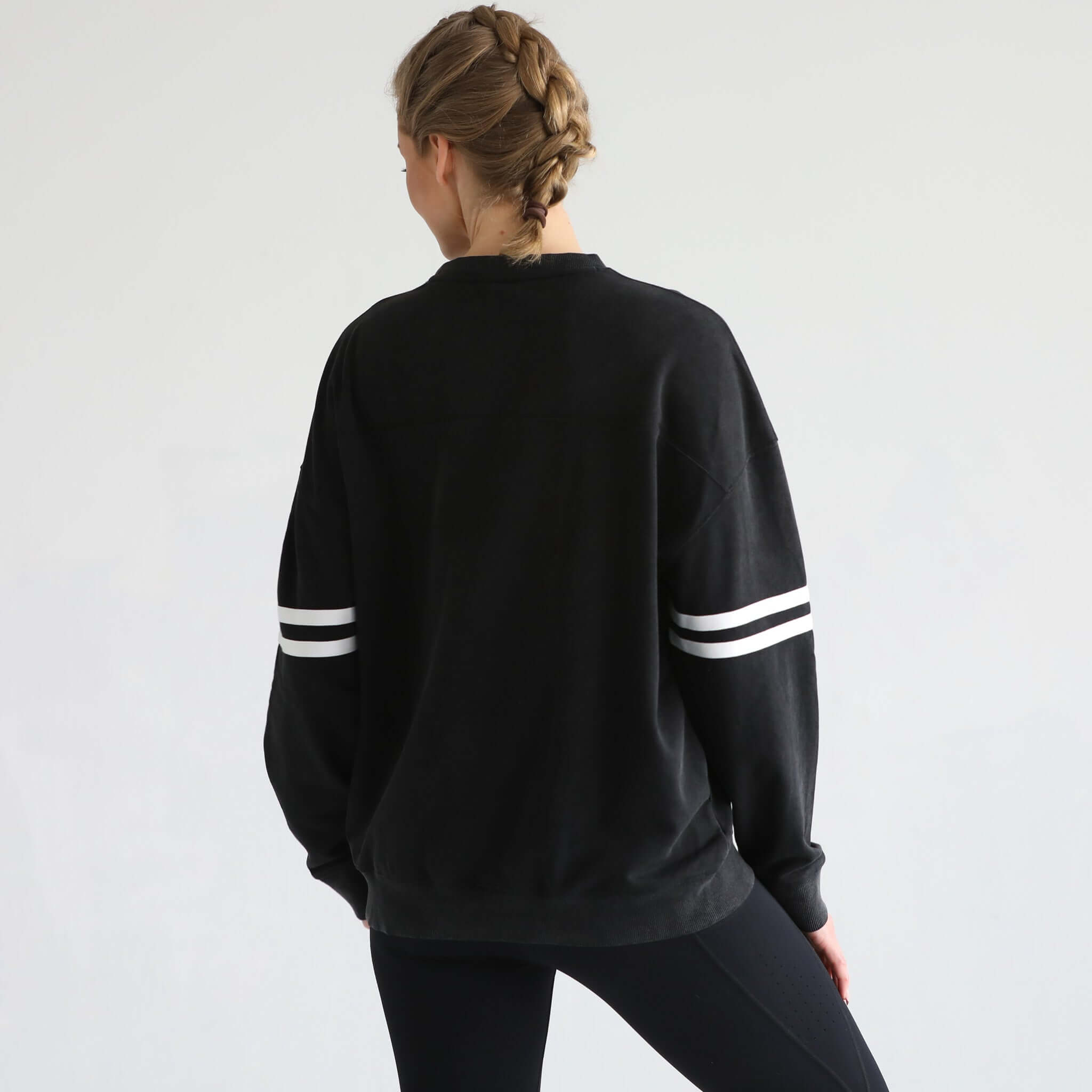 Celine Slouchy Nursing Pullover | Faded Black | Milk & Baby