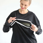Celine Slouchy Nursing Pullover | Faded Black | Milk & Baby