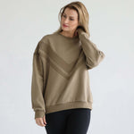 Isabella Oversized Nursing & Pregnancy Sweatshirt (Dark Olive) | Milk & Baby