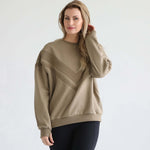 Isabella Oversized Nursing & Pregnancy Sweatshirt (Dark Olive) | Milk & Baby