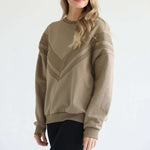 Isabella Oversized Nursing & Pregnancy Sweatshirt (Dark Olive) | Milk & Baby