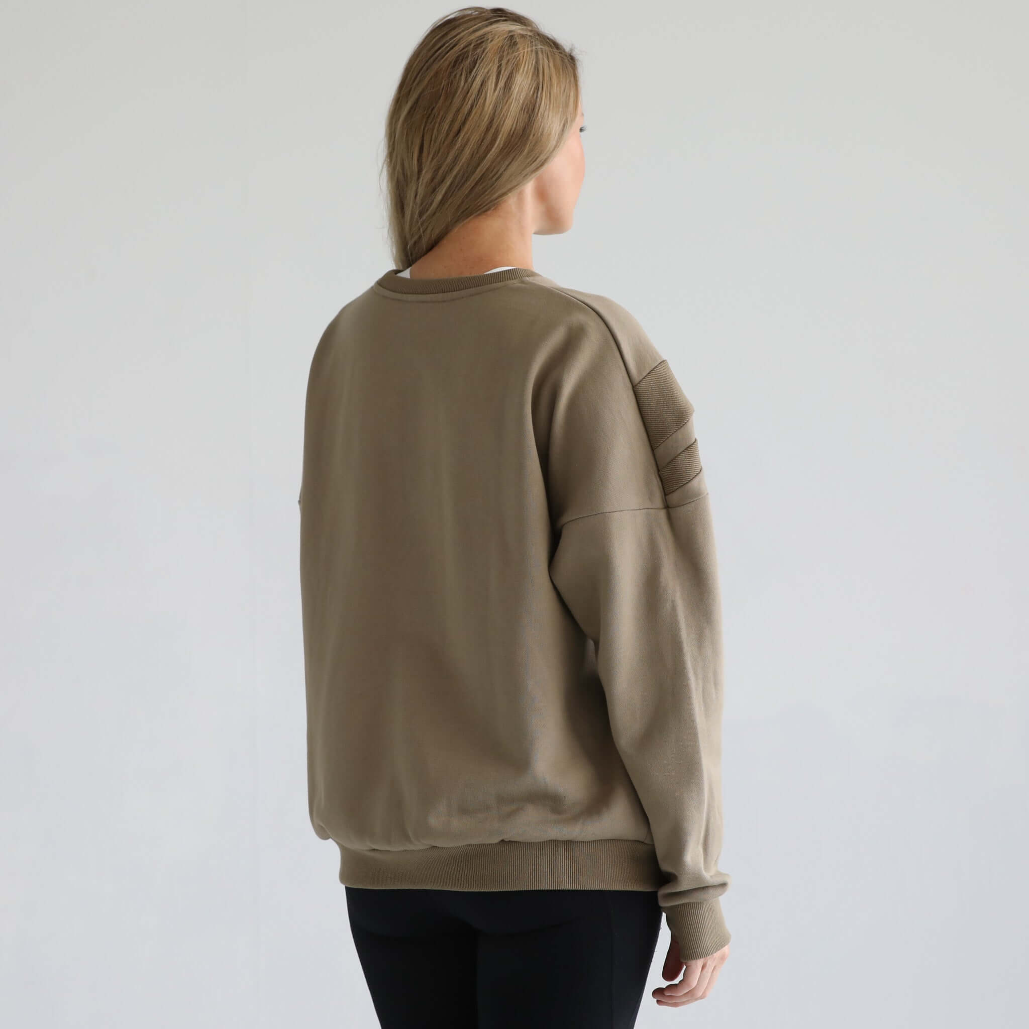 Isabella Oversized Nursing & Pregnancy Sweatshirt (Dark Olive) | Milk & Baby