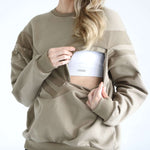 Isabella Oversized Nursing & Pregnancy Sweatshirt (Dark Olive) | Milk & Baby