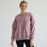 Isabella Oversized Nursing & Pregnancy Sweatshirt (Lavender Smoke) | Milk & Baby