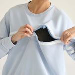 Celine Slouchy Nursing Pullover | Morning Haze | Milk & Baby