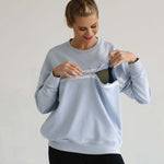 Celine Slouchy Nursing Pullover | Morning Haze | Milk & Baby