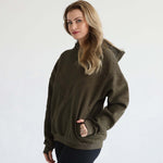 Isabella Ultra Soft Oversized Nursing & Pregnancy Hoodie (Olive Tree) | Milk & Baby