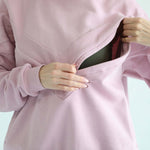 Isabella Ultra Soft Oversized Nursing & Pregnancy Hoodie (Lavender Smoke) | Milk & Baby