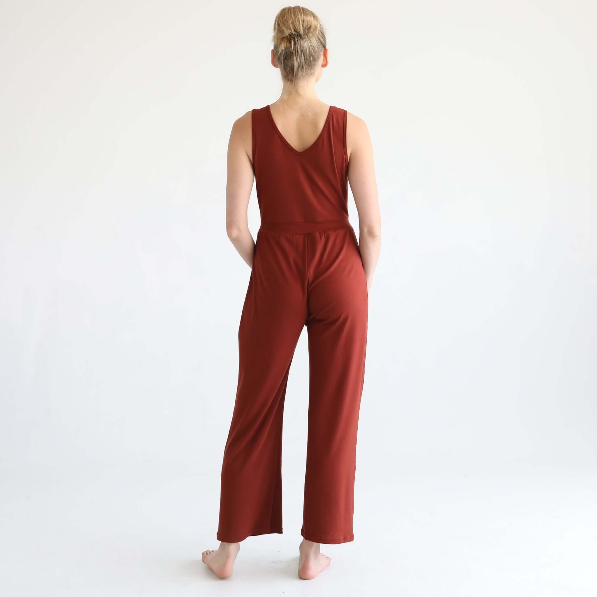 Juliette Nursing Friendly Jumpsuit | Rust | Milk & Baby