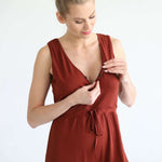 Juliette Nursing Friendly Jumpsuit | Rust | Milk & Baby
