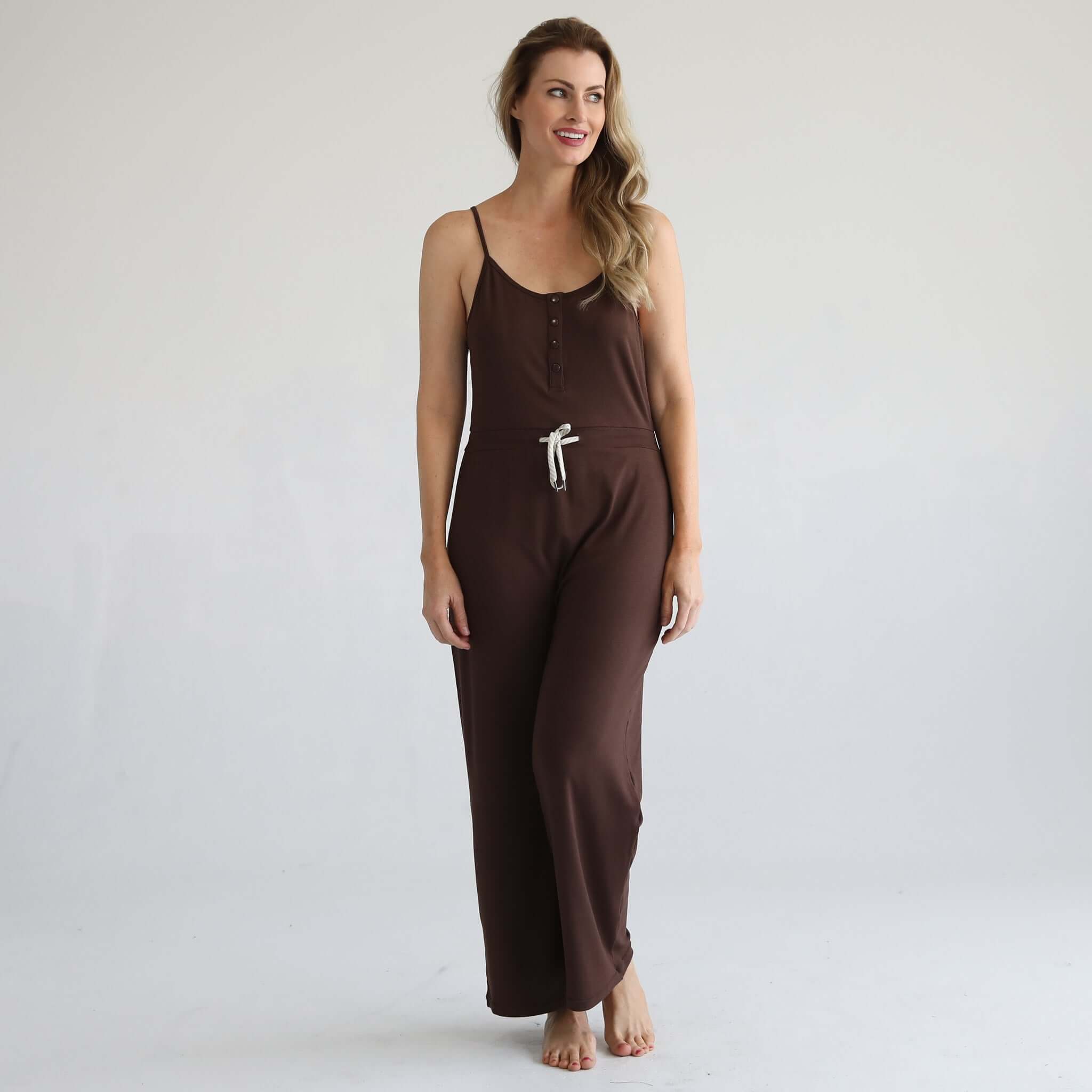 Scarlett Nursing Friendly Cami Jumpsuit | Espresso | Milk & Baby