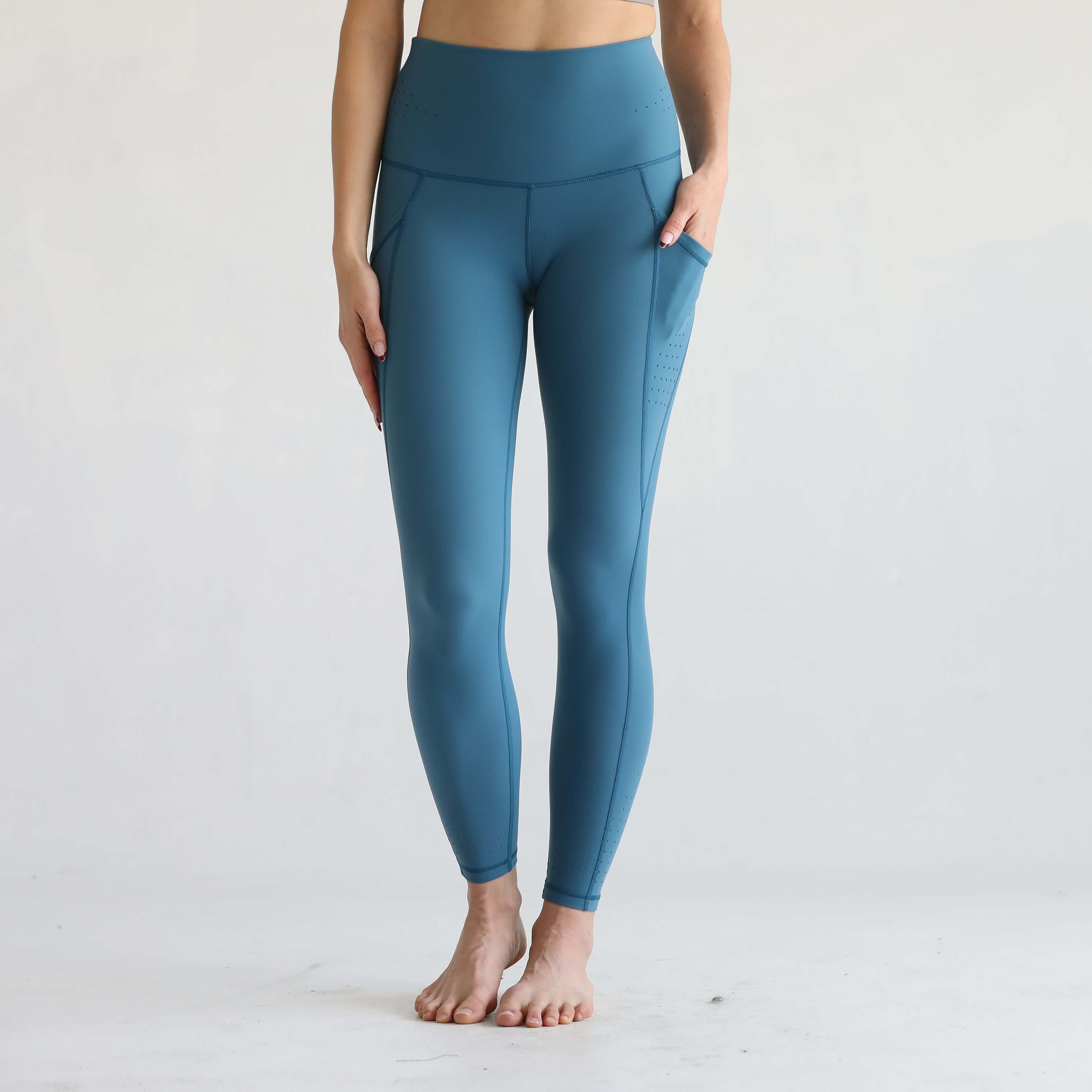 Reveal Ultra High Waisted Tummy Control Postpartum Legging 25'' (Oasis Blue)) | Milk & Baby