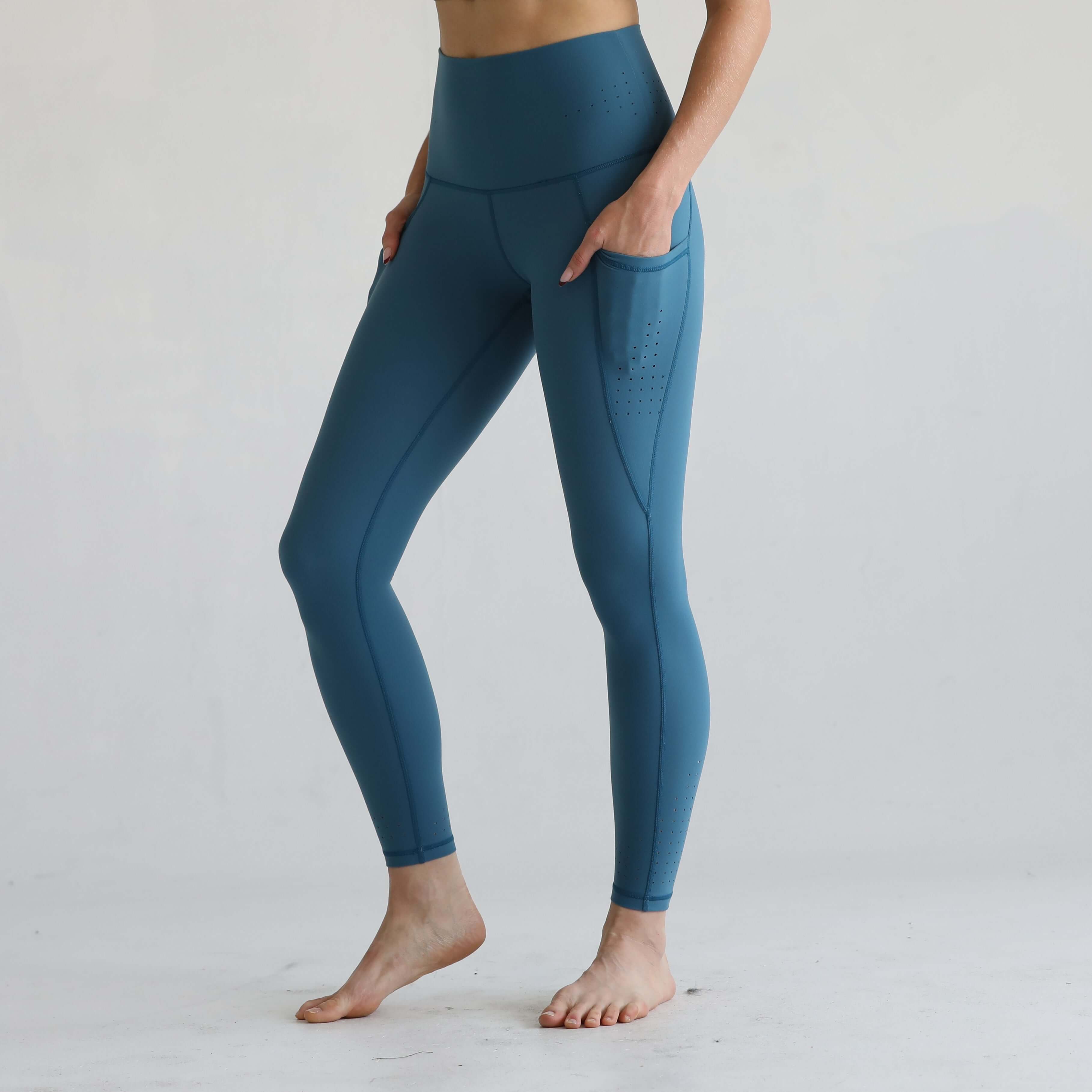 Reveal Ultra High Waisted Tummy Control Postpartum Legging 25'' (Oasis Blue)) | Milk & Baby