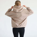 Isabella Ultra Soft Oversized Nursing & Pregnancy Hoodie (Taupe) | Milk & Baby