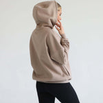 Isabella Ultra Soft Oversized Nursing & Pregnancy Hoodie (Taupe) | Milk & Baby