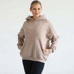 Isabella Ultra Soft Oversized Nursing & Pregnancy Hoodie (Taupe) | Milk & Baby