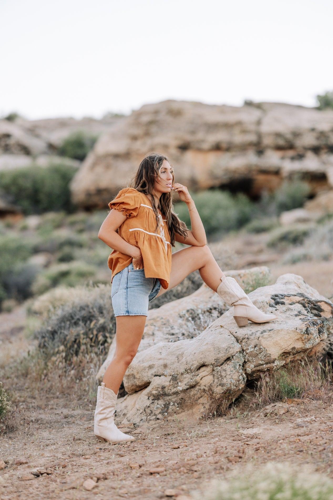 Winny Top in Camel | Milk & Baby
