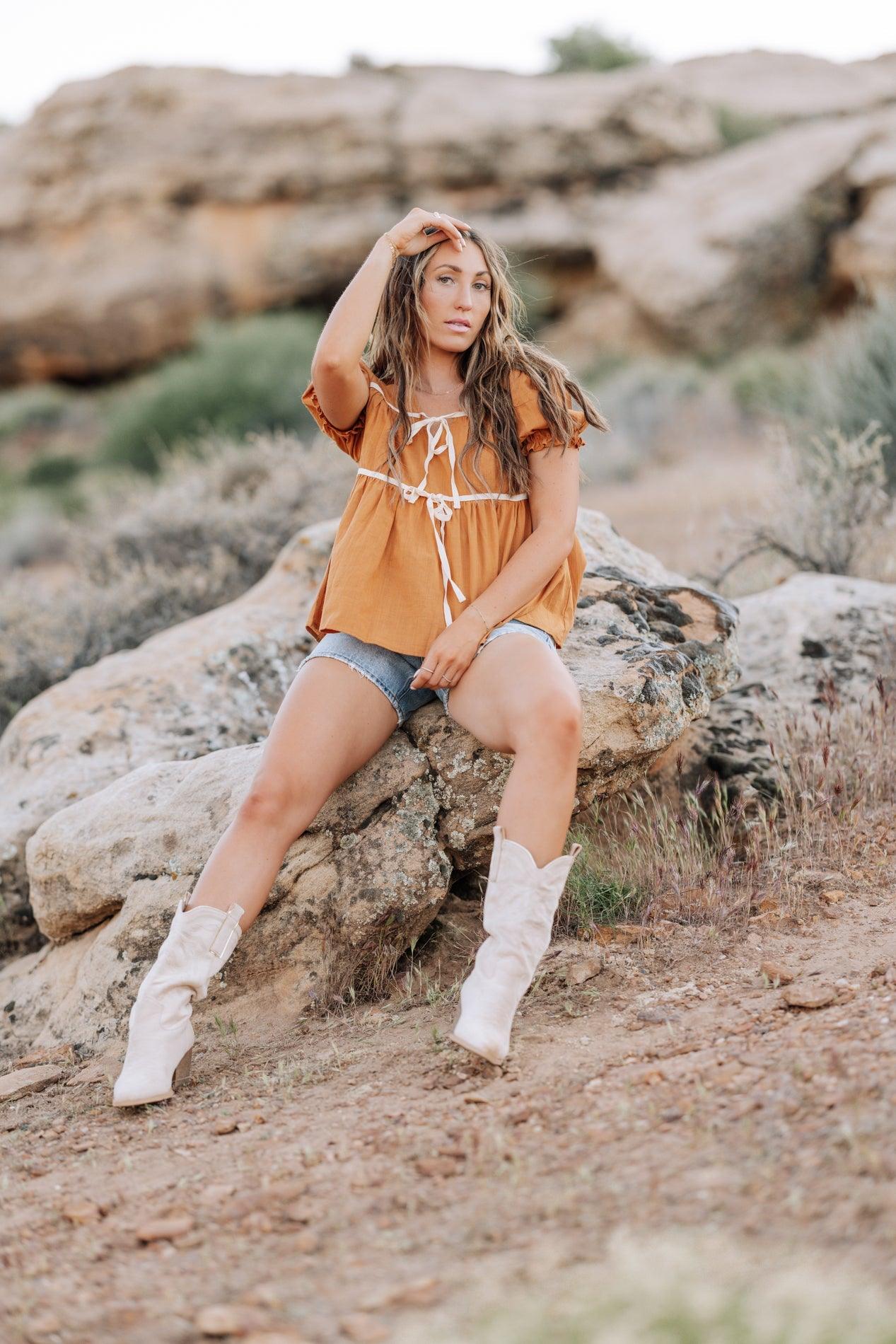 Winny Top in Camel | Milk & Baby