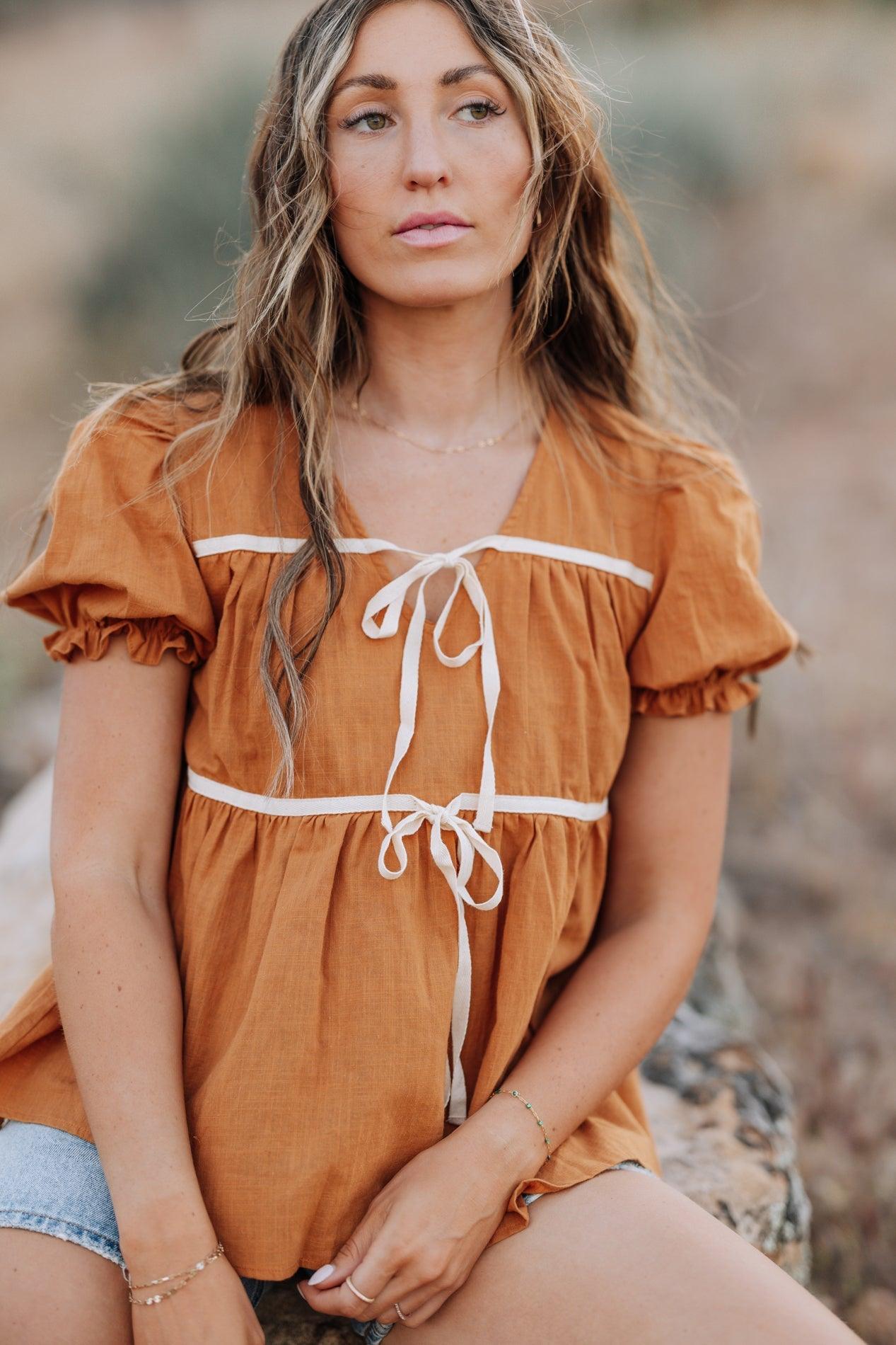 Winny Top in Camel | Milk & Baby