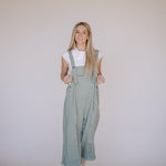 Frankie Denim Overalls in Sage | Milk & Baby