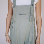 Frankie Denim Overalls in Sage | Milk & Baby