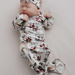 Floral Knotted Gown Set | Milk & Baby