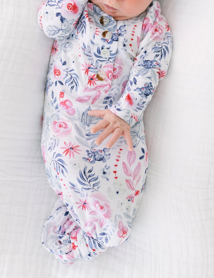 May Newborn Knotted Gown Set | Bloom Milk & Baby