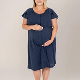 Universal Labor and Delivery Gown in Navy Heather