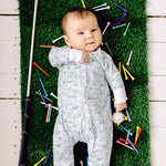 Golf Zip Baby Onesie | Milk & Baby
