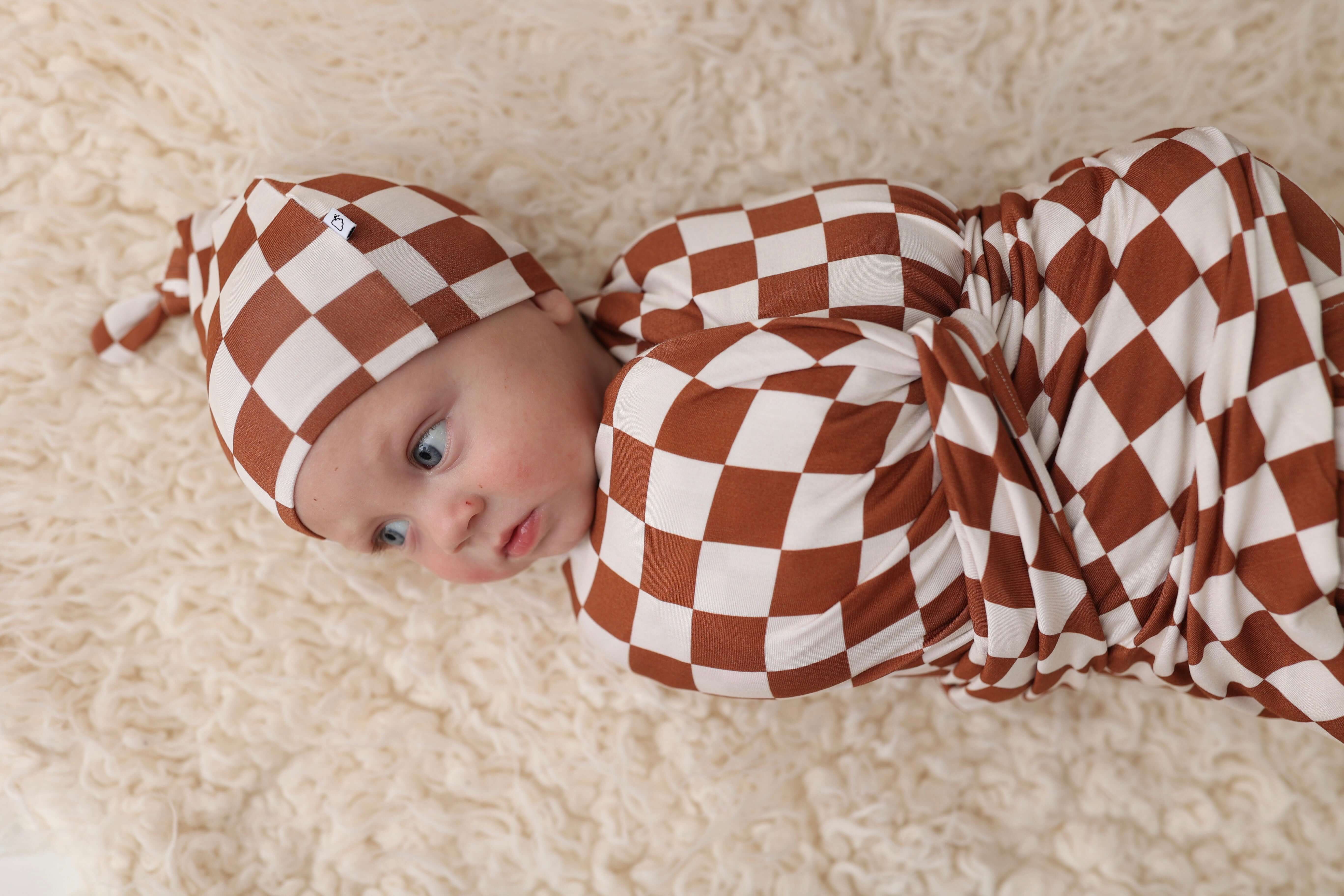 Copper Checkers Dream Swaddle Set | Milk & Baby