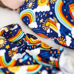 The Forever Swaddle Blanket | Here Comes the Sunshine (Blue) | Milk & Baby