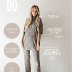 Sage Yin Yang | Short Sleeve Women's Bamboo Pajamas | Milk & Baby