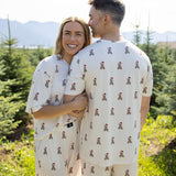 Santa Teddy | Women's Boxy Tee Lounge Set