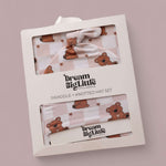 Cozy Bear Dream Swaddle & Beanie | Milk & Baby
