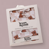 Cozy Bear Dream Swaddle & Beanie | Milk & Baby