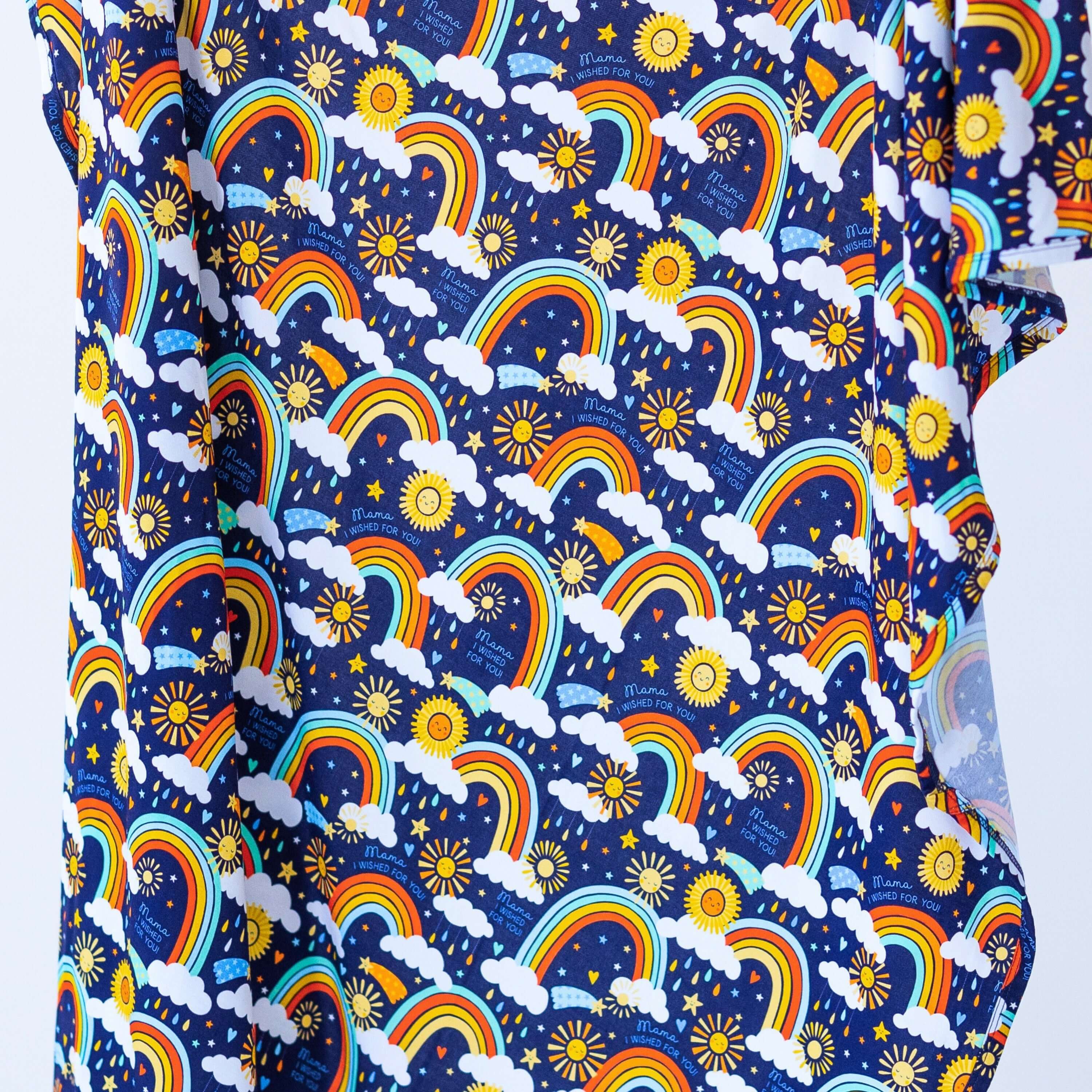 The Forever Swaddle Blanket | Here Comes the Sunshine (Blue) | Milk & Baby