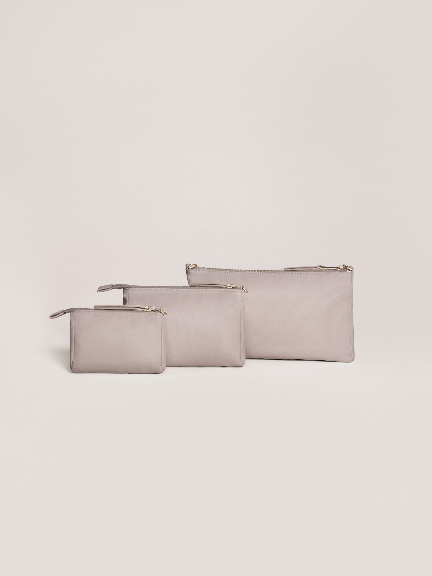 3-Piece Pouch Clutch Purse Set | Taupe | Milk & Baby