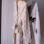 Cream Checkerboard | Adult Robe | Milk & Baby
