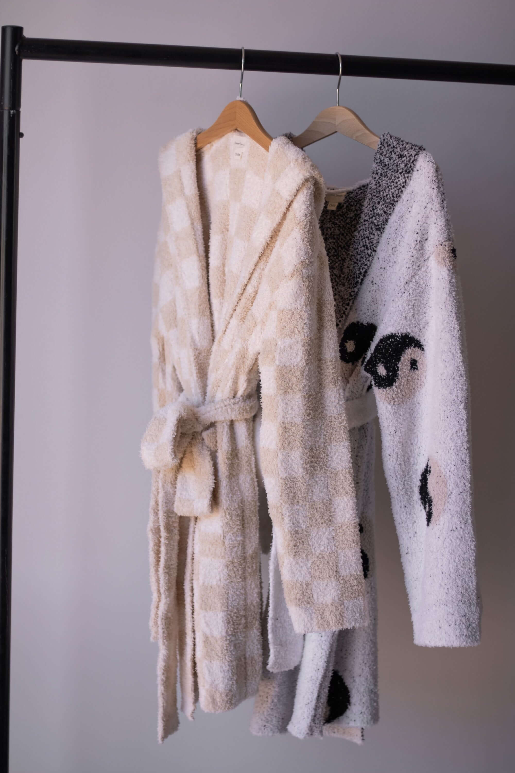 Cream Checkerboard | Adult Robe | Milk & Baby