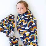 The Forever Swaddle Blanket | Here Comes the Sunshine (Blue) | Milk & Baby