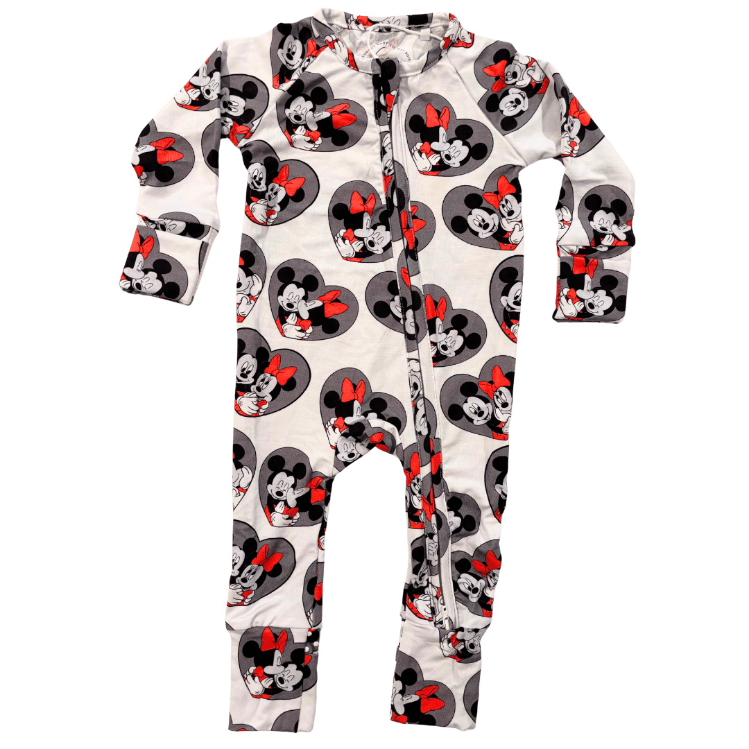 Magic Hearts Zip Up Bamboo Pajamas | Milk & Baby