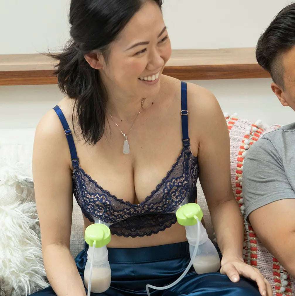 Ayla Luxury Lace Nursing + Handsfree Pumping Bra | Milk & Baby