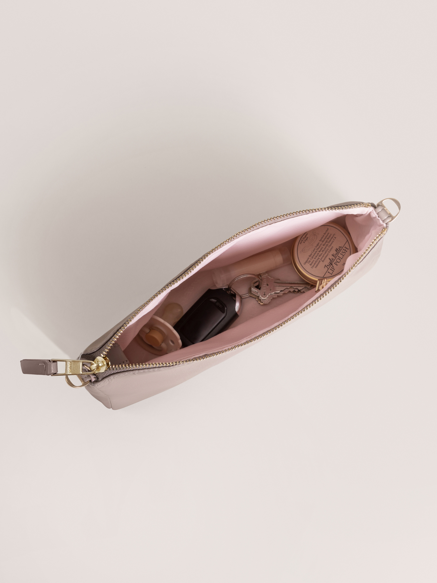 3-Piece Pouch Clutch Purse Set | Taupe | Milk & Baby