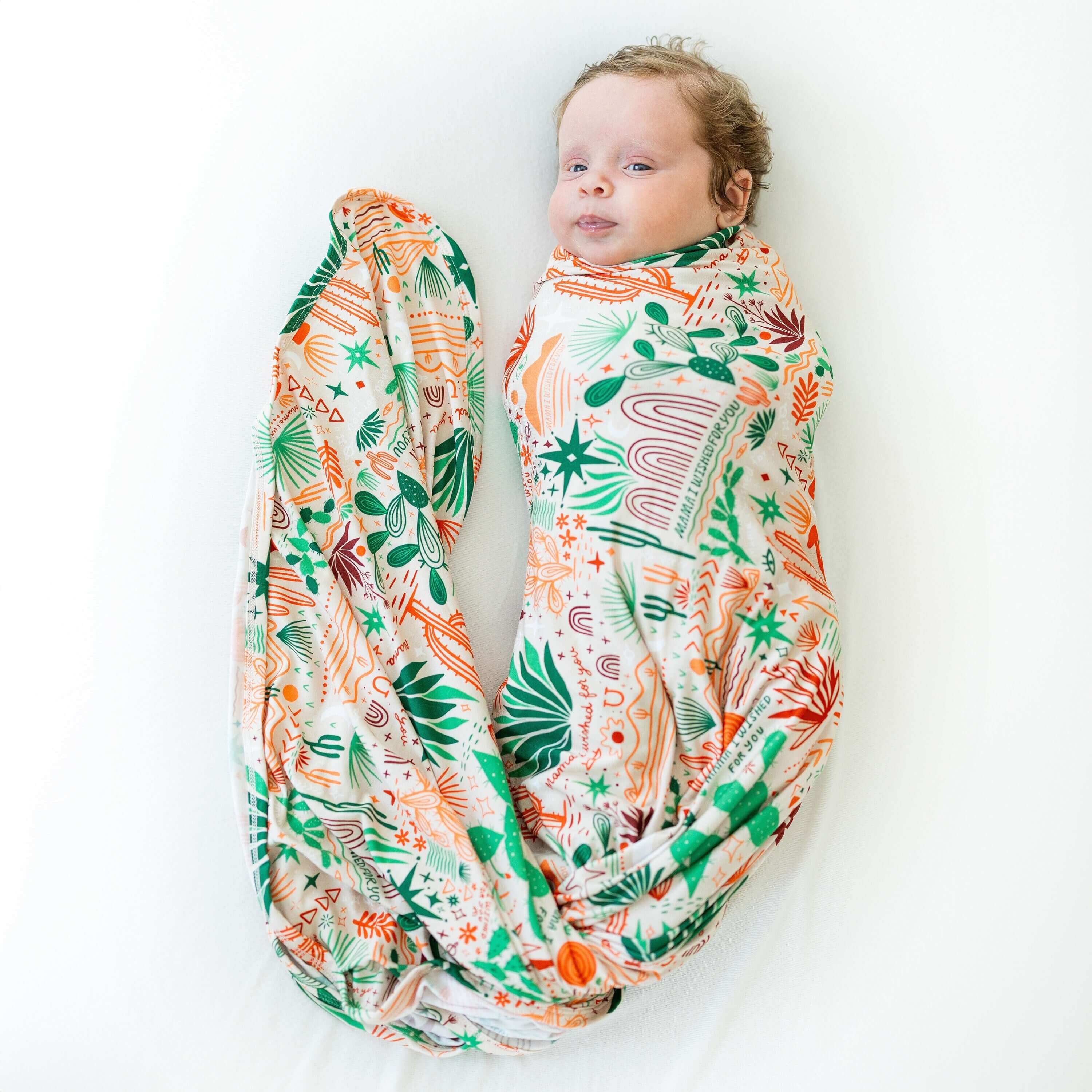 Desert Cactus Vibes | The Forever Swaddle Blanket | Milk & Baby