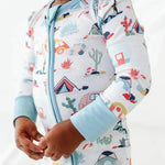 Desert Camper | Bamboo One Piece Zip Pajama | Milk & Baby