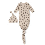 Posy | Organic Kimono Knotted Sleep Gown | Milk & Baby