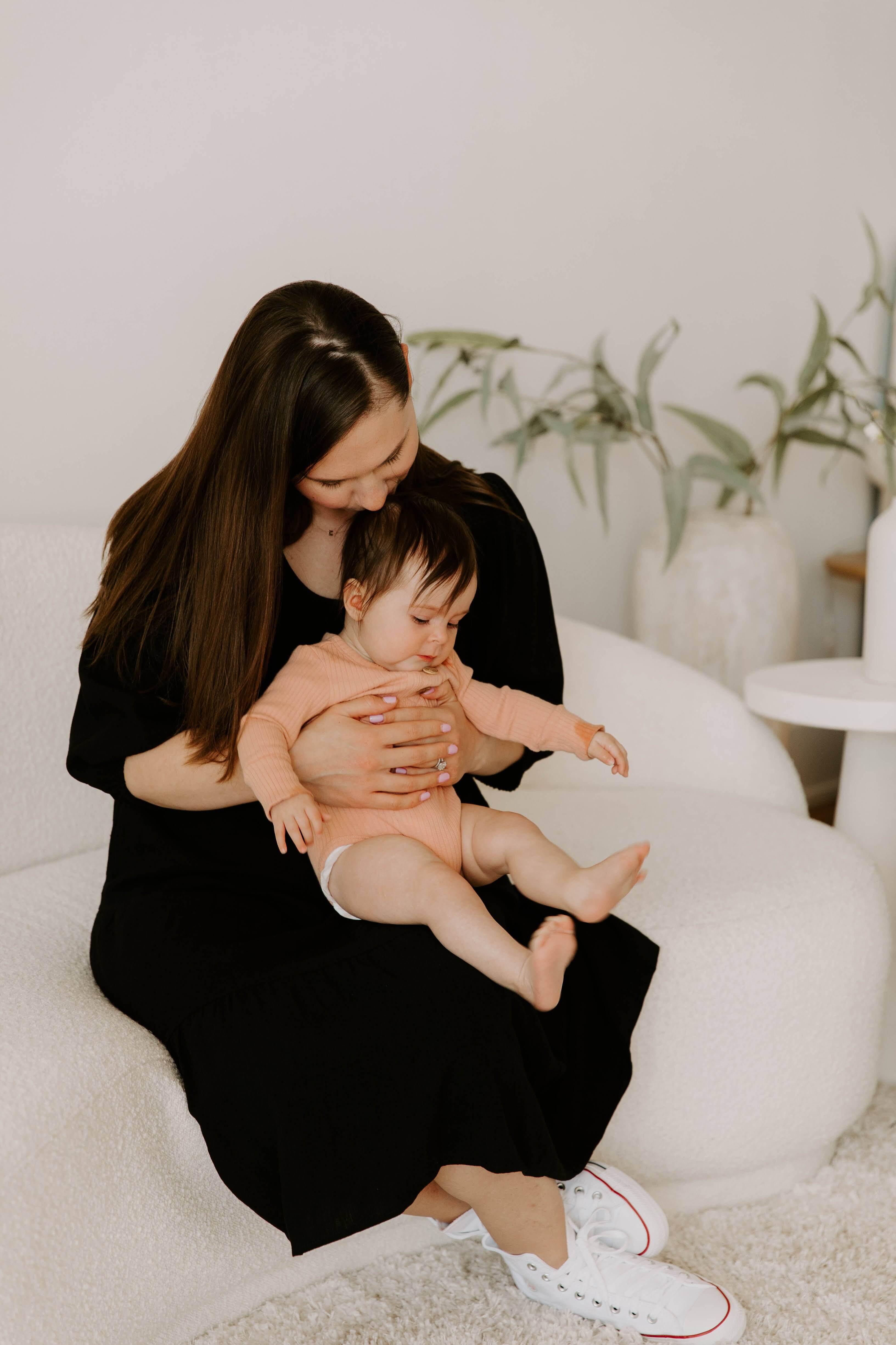 Tiered Breastfeeding Dress | Black | Milk & Baby