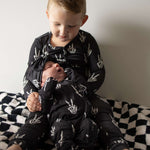 Midnight Skelly | Bamboo Zip Pajamas | Snuggle up in our Bamboo Zip Pajamas, crafted from premium bamboo for ultimate comfort. Perfect for cozy sleep and playful adventures! | Milk & Baby